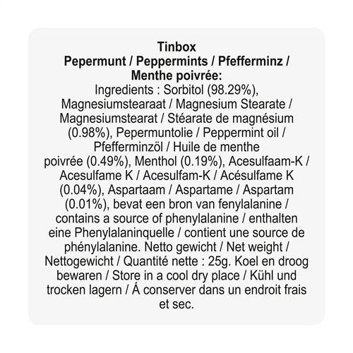 TinBox pastilles à la menthe - 12