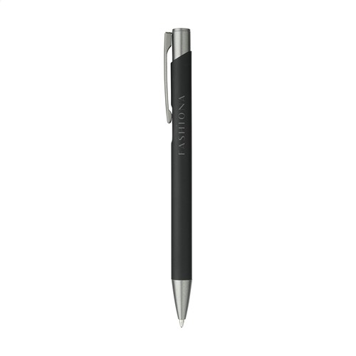 Ebony Soft RCS Recycled Alu SoftTouch stylo - 1