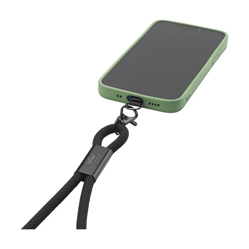 Lanyard 2-in-1 GRS RPET Load & Sync USB Cable - 8