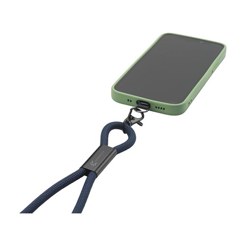 Lanyard 2-in-1 GRS RPET Load & Sync USB Cable - 3