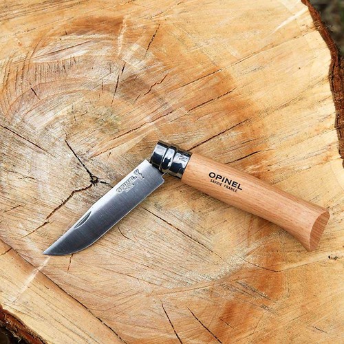 Opinel Inox No 08 couteau de poche en étui à couteau thumbnail 10
