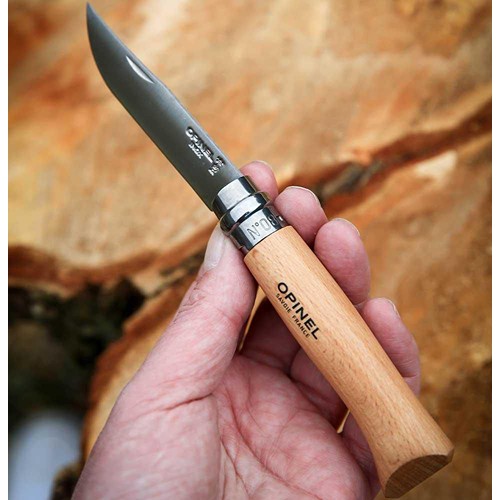 Opinel Inox No 08 couteau de poche en étui à couteau thumbnail 11