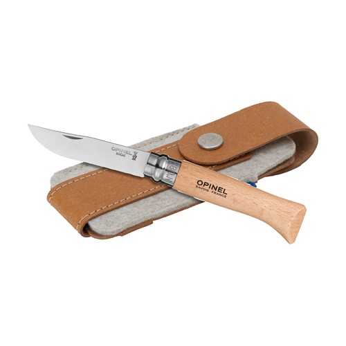 Opinel Inox No 08 couteau de poche en étui à couteau thumbnail 7
