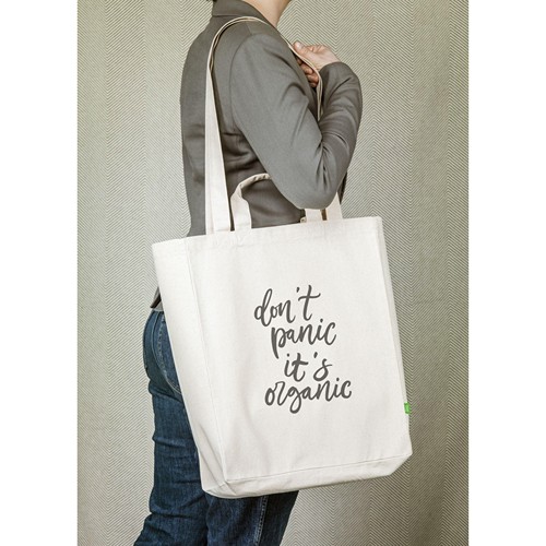 Organic Cotton Canvas Tote Bag Natural (280 g/m²) sac - 8