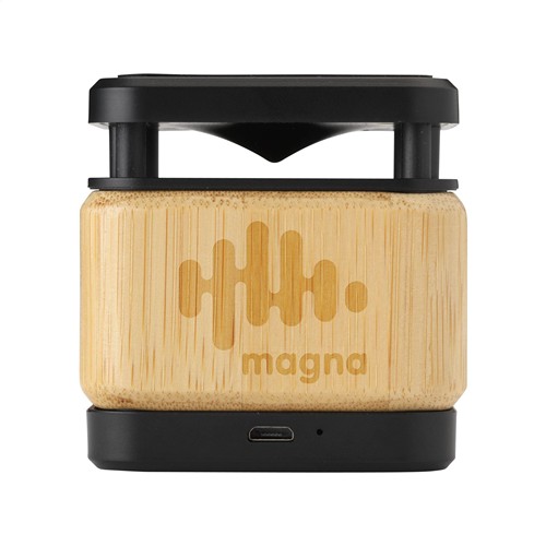 Bamboo Block Speaker avec chargeur sans fil thumbnail 10
