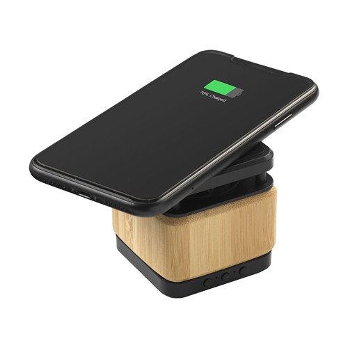 Bamboo Block Speaker avec chargeur sans fil thumbnail 11