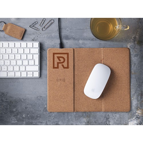 Cork Wireless Charging Mousepad tapis de souris thumbnail 9