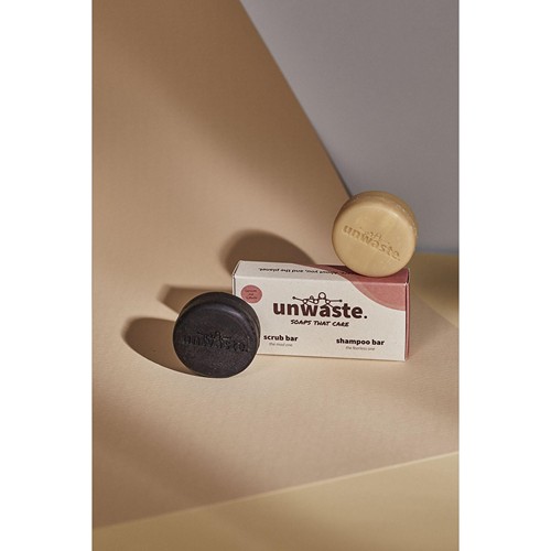 Unwaste Duopack Scrub & Shampoo bar Koffieolie - 7