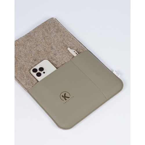 Recyc Felt&Apple Imitation Leather LaptopSleeve 16p - 14