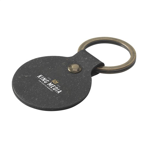 Recycled Leather Keyring Round porte-clés - 1