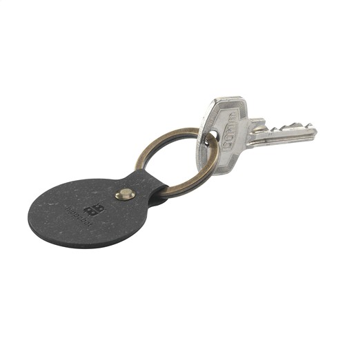 Recycled Leather Keyring Round porte-clés - 3