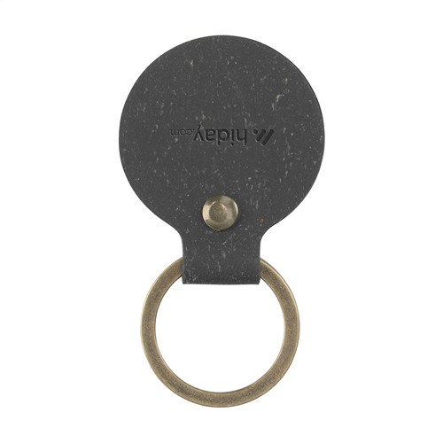 Recycled Leather Keyring Round porte-clés - 4