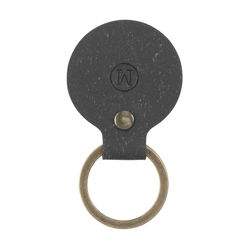 Recycled Leather Keyring Round porte-clés - 5