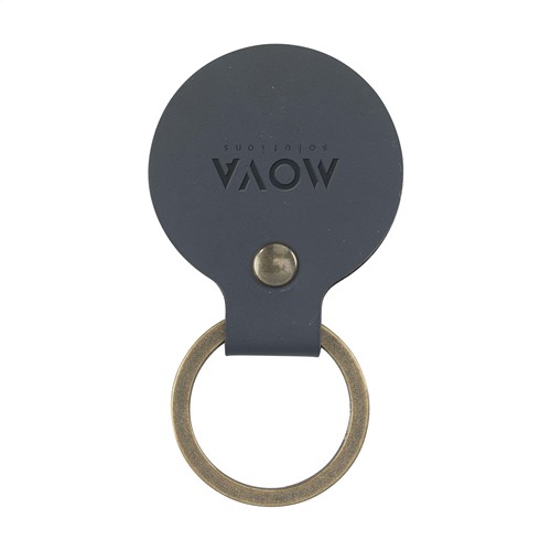 Recycled Leather Keyring Round porte-clés - 10