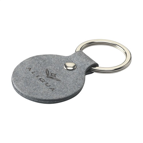 Recycled Denim Textile Keyring Round porte-clés - 7