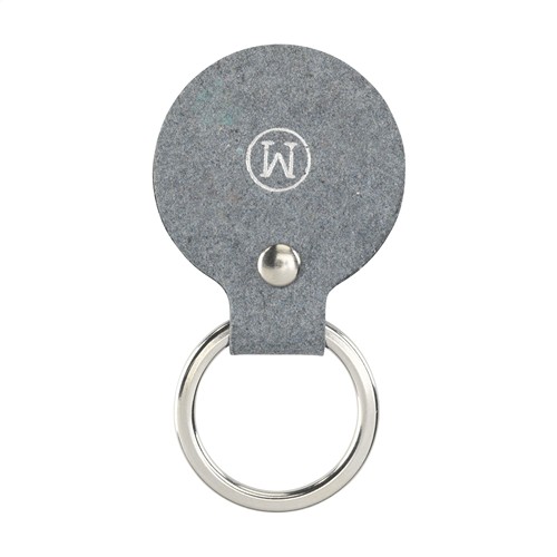 Recycled Denim Textile Keyring Round porte-clés - 5