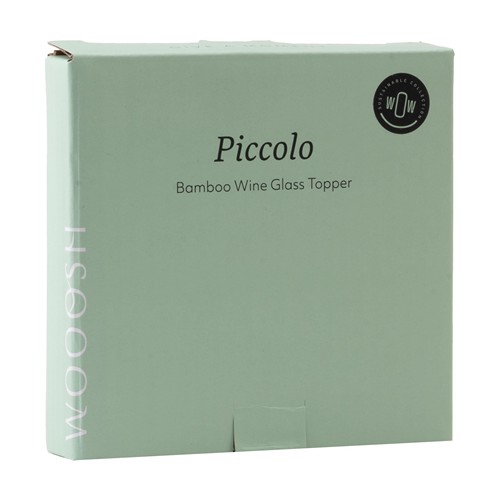Wooosh Piccolo Bamboo Wine Glass Topper - 12