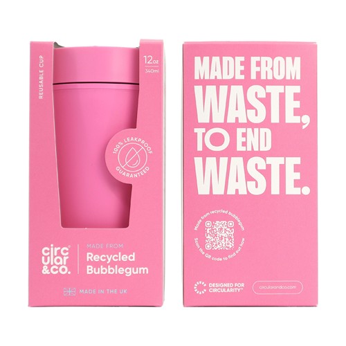 Circular&Co Recycled Bubblegum Coffee Cup 340 ml mug - 2