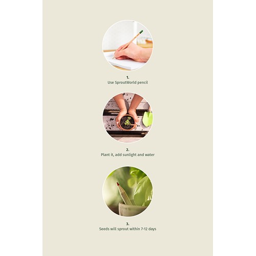 Sproutworld Unsharpened Pencil & Header Card crayon non taillé - 5