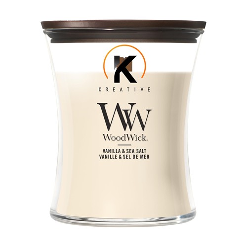 WoodWick Vanilla & Sea Salt Medium Candle bougie parfumée