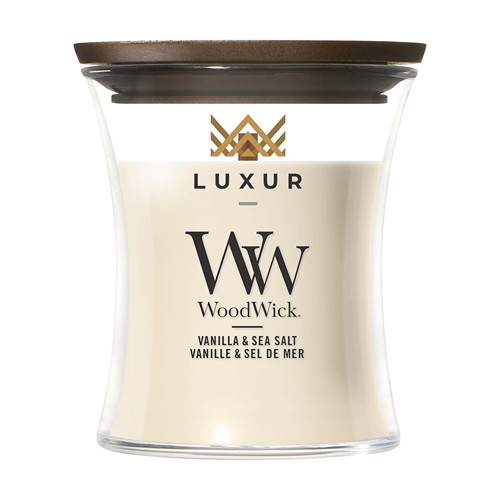 WoodWick Vanilla & Sea Salt Mini Candle bougie parfumée