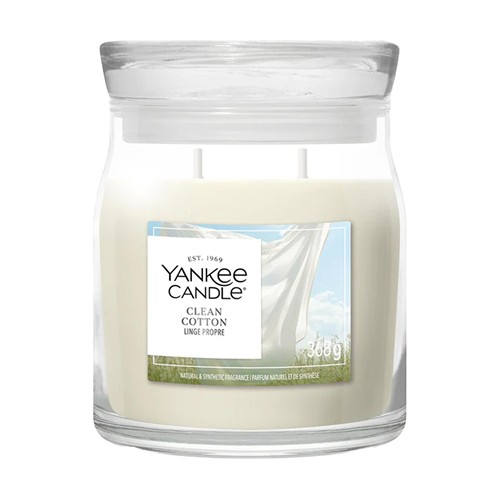 Yankee Candle Clean Cotton Medium Jar bougie parfumée - 3