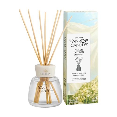 Yankee Candle Clean Cotton Reed Diffuser 100 ml bâtonnets parfumée
