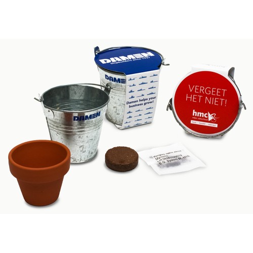 KIT DE CULTIVO – CUBO PEQUEÑO DE ZINC (PERSONALIZADO)