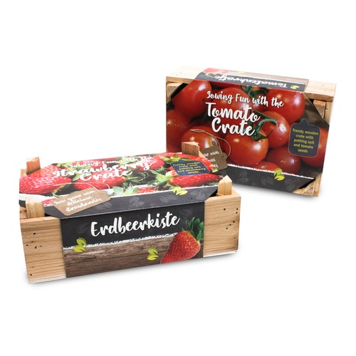 Growing kit - Wooden tray (personalized)