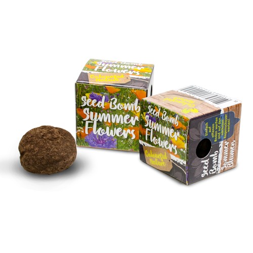 BOMBA DE SEMILLAS EN CAJA (PERSONALIZADO)