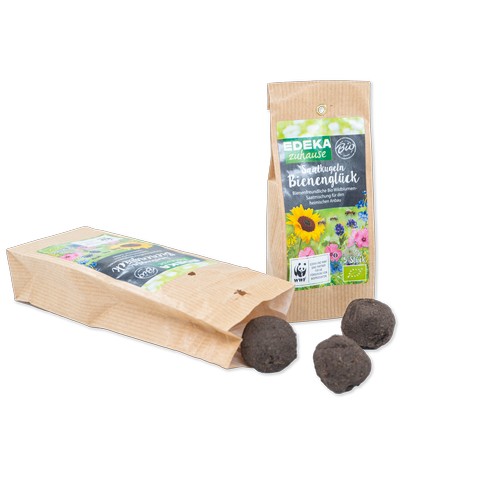 PACK KRAFT CON 3 BOMBAS DE SEMILLAS (PERSONALIZADO)