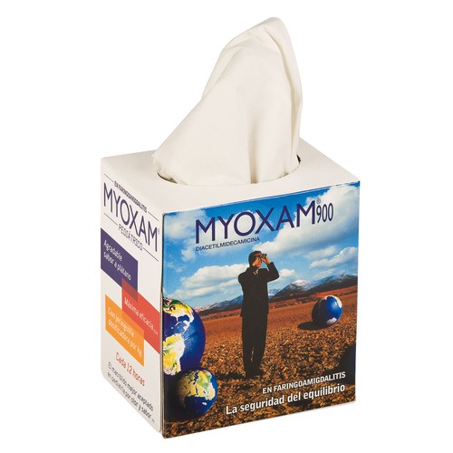 RECTANGULAR PRINTED CARTON BOX WITH 50 TISSUES