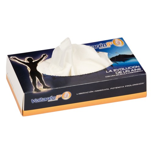 SMALL PRINTED BOX W/ 25 TISSUES