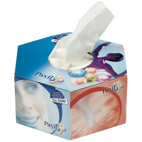 SMALL HEXAGONAL PRINTED W/ 50 TISSUES