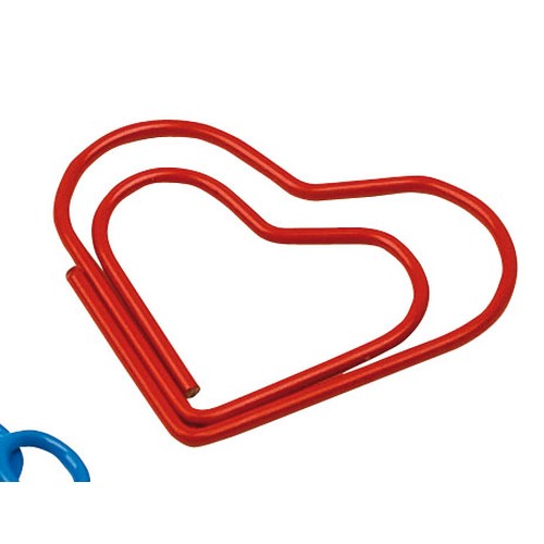 POLYBAG WITH 20 HEART PAPER CLIP