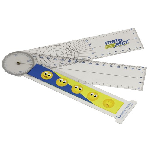 FLEXIBLE GONIOMETER WITH PAIN SCALE RULER