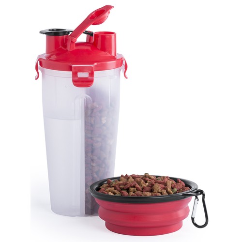 2 COMPARTMENT BOTTLE SET (LIQUIDS/SOLIDS) + FOLDABLE PET BOWL