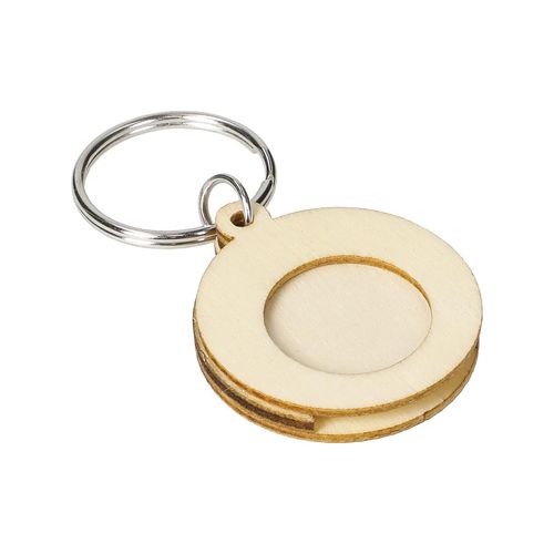 Porte-clés en copeaux de bois "Cercle" - 1