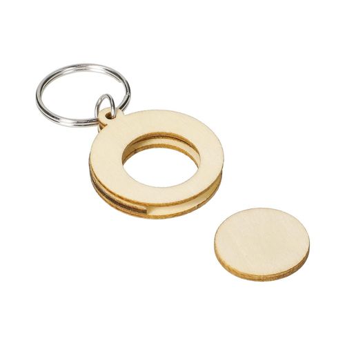 Porte-clés en copeaux de bois "Cercle" - 3