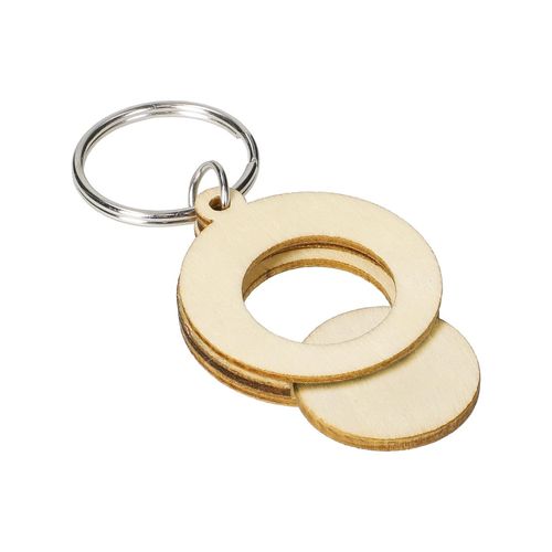 Porte-clés en copeaux de bois "Cercle" - 4