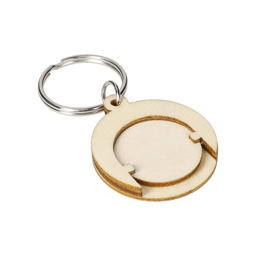 Porte-clés en copeaux de bois "Rond" - 1