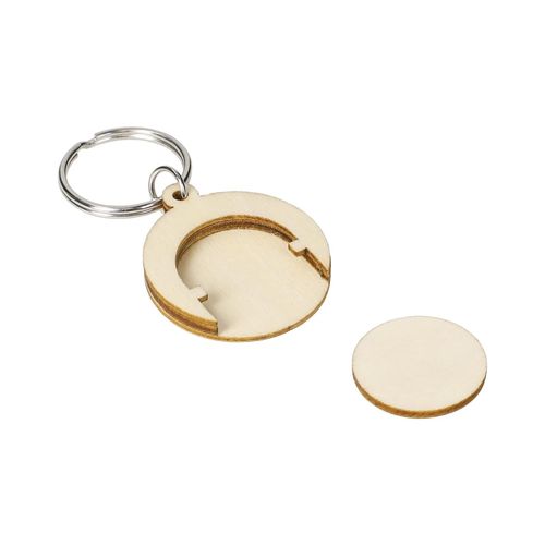 Porte-clés en copeaux de bois "Rond" - 3