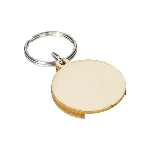 Porte-clés en copeaux de bois "Rond" - 4