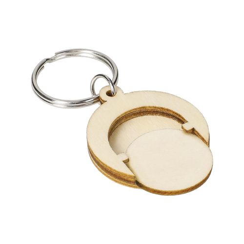 Porte-clés en copeaux de bois "Rond" - 5