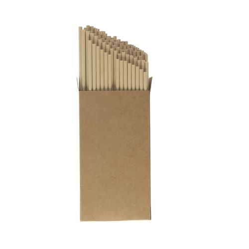 Pailles en papier, kit de 100 "Natur" - 2
