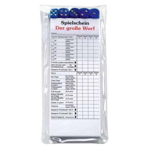 Jeu de dés "Le grand jet" dans son étui - 1