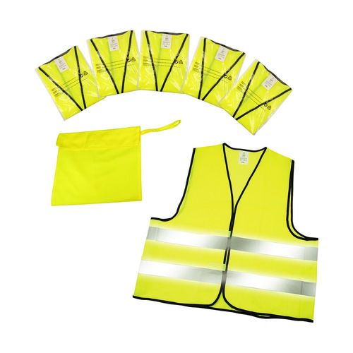 Gilet de sécurité "Standard" par lot de 5 dans une pochette - 1