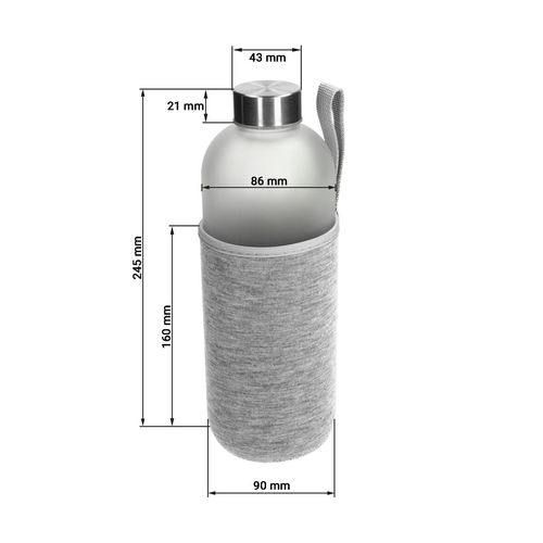 Bouteille en verre avec habillage "Iced", 1,0 l - 3