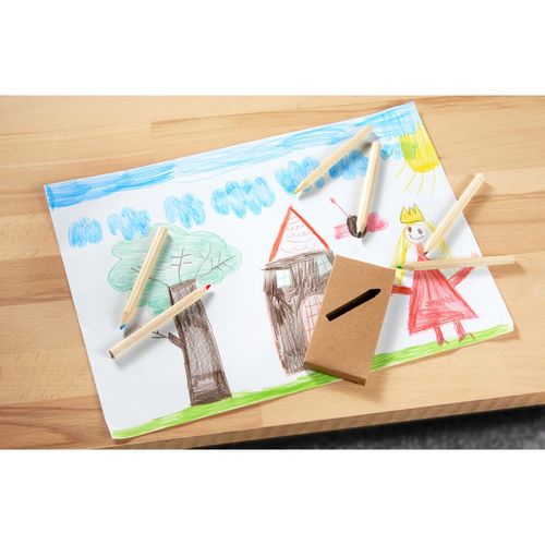 Ensemble de crayons de couleur "Nature 6", courts - 6
