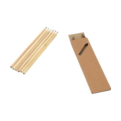 Lot de crayons de couleur "Nature 6", longs - 4